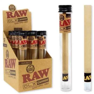 RAW DLX Cones Handmade Glass Tipped Cones