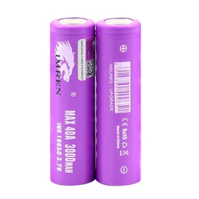 IMREN 18650 Li-Ion Rechargeable Batteries 2CT/PK