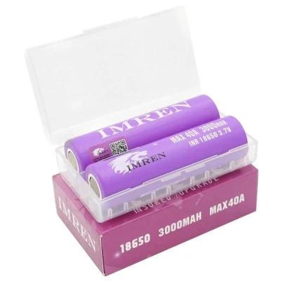 IMREN 18650 Li-Ion Rechargeable Batteries 2CT/PK