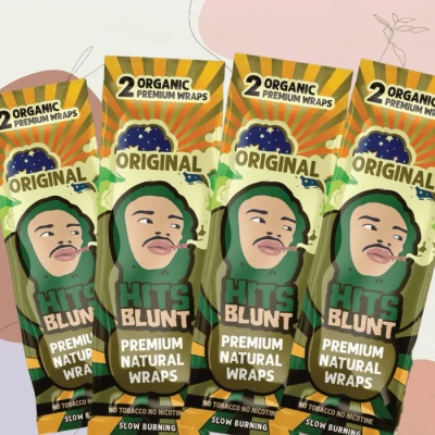 Hits Blunt Organic Premium Rolling Paper Wraps 4Packs