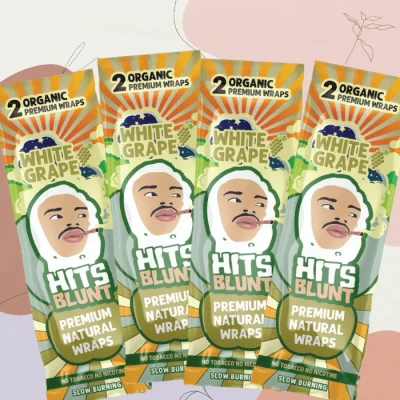 Hits Blunt Organic Premium Rolling Paper Wraps 4Packs