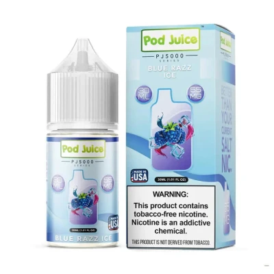 Blue Razz Ice - Pod Juice PJ5000 Salt 30mL