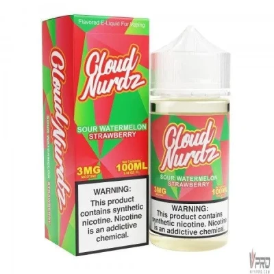 Sour Watermelon Strawberry - Cloud Nurdz Synthetic 100mL