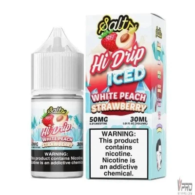 White Peach Strawberry Iced - Hi-Drip Salts 30mL